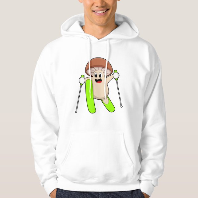 Pilz als Skifahrer mit Ski Hoodie (Vorderseite)