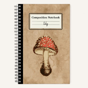 Pilz auf Personalisiertem Papier Notizbuch