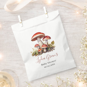 Pilz-Baby-Party-Einladung, Herbst geschlechtsneutr Geschenktütchen