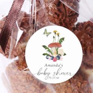 Pilz-Baby-Party Runder Aufkleber