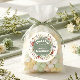 Pilz-Baby-Shower-Dankeschön-Geschenk Runder Aufkleber