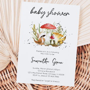Pilz-Baby-Shower-Einladung Einladung