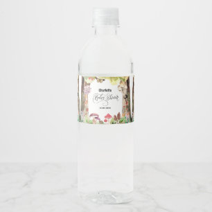 Pilz-Babydusche Waldwald Wasserflaschenetikett
