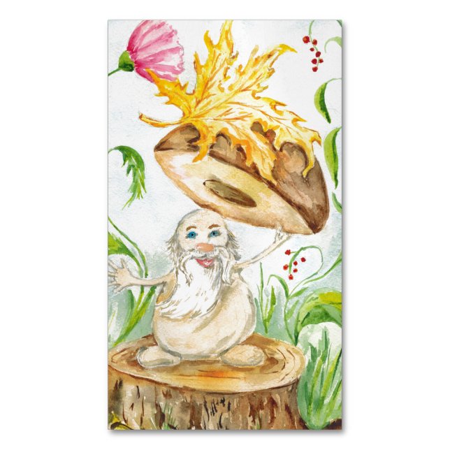 "Pilz Boletus". Magnetische Visitenkarte (Vorderseite Vertikal)