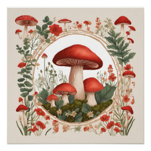 Pilz Cottagecore Poster