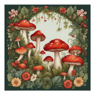 Pilz Cottagecore Poster