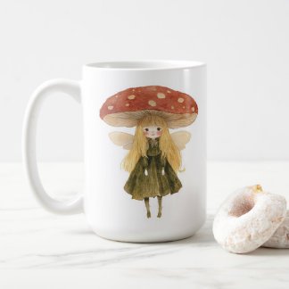 Pilz-Feengirl-Wasserfarben-Kaffeetasse Kaffeetasse