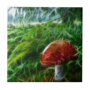 Pilz-Fraktal-Wald Fliese