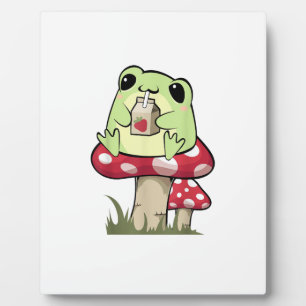 Pilz Frosch Goblincore Mykologie Kreativstil Fotoplatte