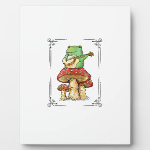 Pilz Frosch Goblincore Mykologie Künstlerisches De Fotoplatte