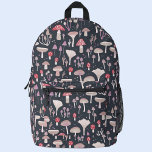 Pilz Fungi und Toadstool Bedruckter Rucksack<br><div class="desc">Pilz-,  Pilz- und Toadstool-Muster. Originelle Kunst von Nic Squirrell.</div>