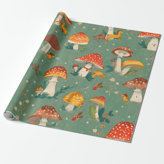 Pilz Geschenkpapier (Ungerollt)