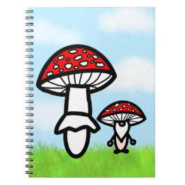 Pilz-Gnom mit Pilz Notizblock