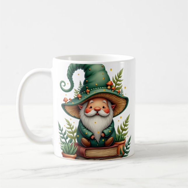 Pilz-Gnomenhut-Pflanzen-Eltern-Sammelguide-Bot Kaffeetasse (Links)