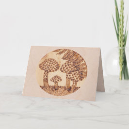 Pilz-Herbst-Äquinoktikum Mabon rustikales Waldland Feiertagskarte