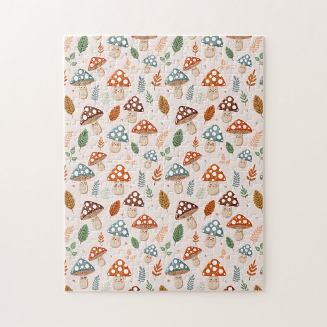 Pilz, Herbstblätterung, Naturschutz Puzzle (Vertikal)