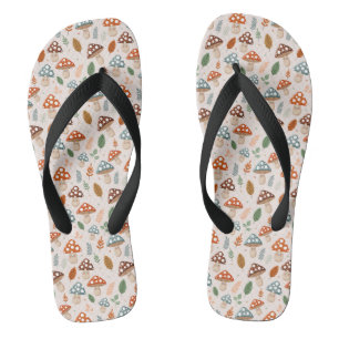 Pilz, Herbstlaub, Naturmuster  Flip Flops