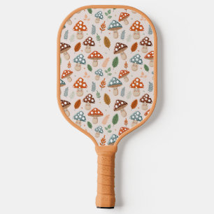 Pilz, Herbstlaub, Naturmuster Pickleball Schläger