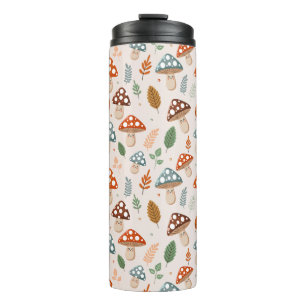 Pilz, Herbstlaub, Naturmuster Thermosbecher