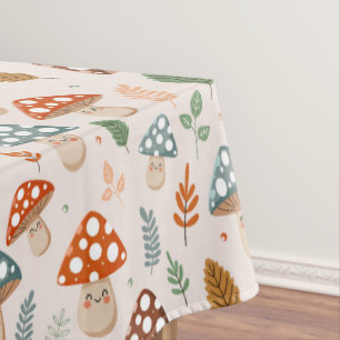 Pilz, Herbstlaub, Naturmuster Tischdecke