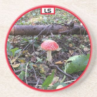 Pilz im Wald LS Sandstein Untersetzer