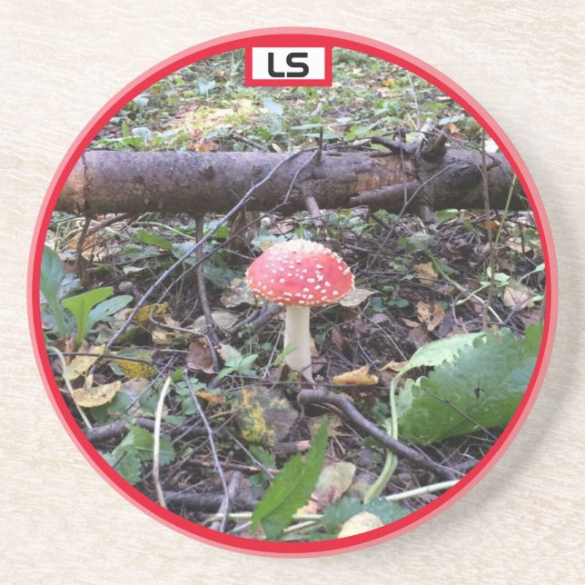 Pilz im Wald LS Sandstone Untersetzer (Vorne)