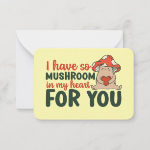 Pilz in meinem Herzen lustige Puppe Niedlichen Val Mitteilungskarte