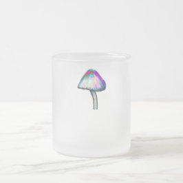 Pilz in weißen Trippy-Psychedelic-Farben Mattglastasse