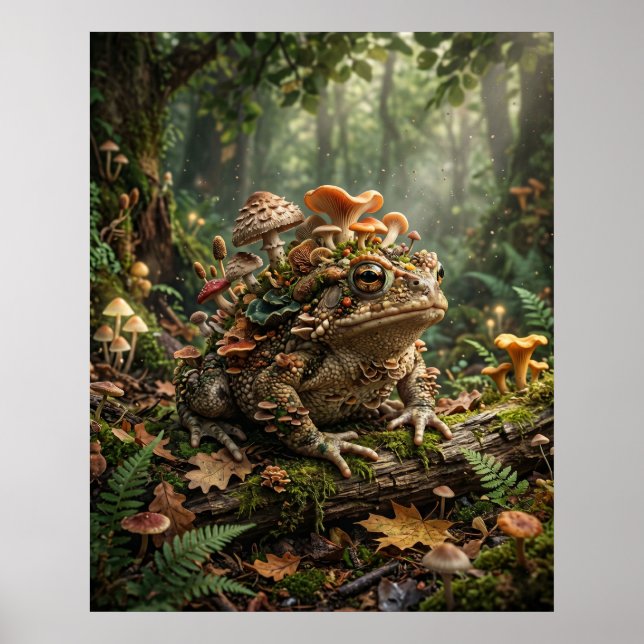 Pilz Krötenwald Leuchten Poster (Vorne)