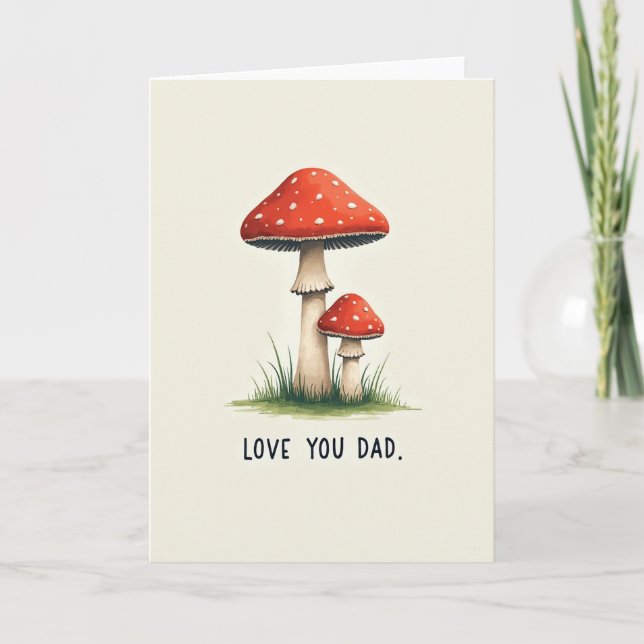 Pilz Liebe dich Papa Karte (Vorderseite)