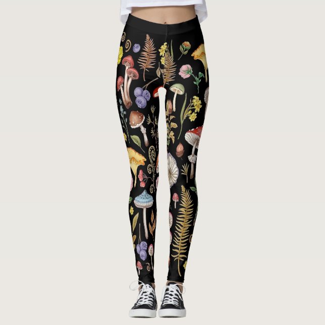 Pilz, Magisches Pilz, Naturschaum Leggings (Vorderseite)