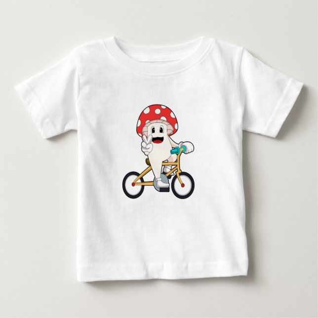 Pilz mit Fahrrad.PNG Baby T-shirt (Vorderseite)