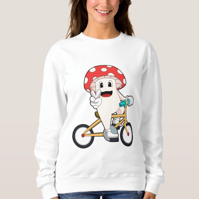 Pilz mit Fahrrad.PNG Sweatshirt (Vorderseite)