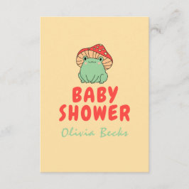 Pilz mit Frog Baby Dusche Begleitkarte