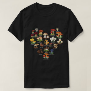 Pilz-Mykologie-Chart Pilzliebhaber-Shirt T-Shirt