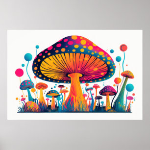 Pilz Pflanze Kunst. Poster