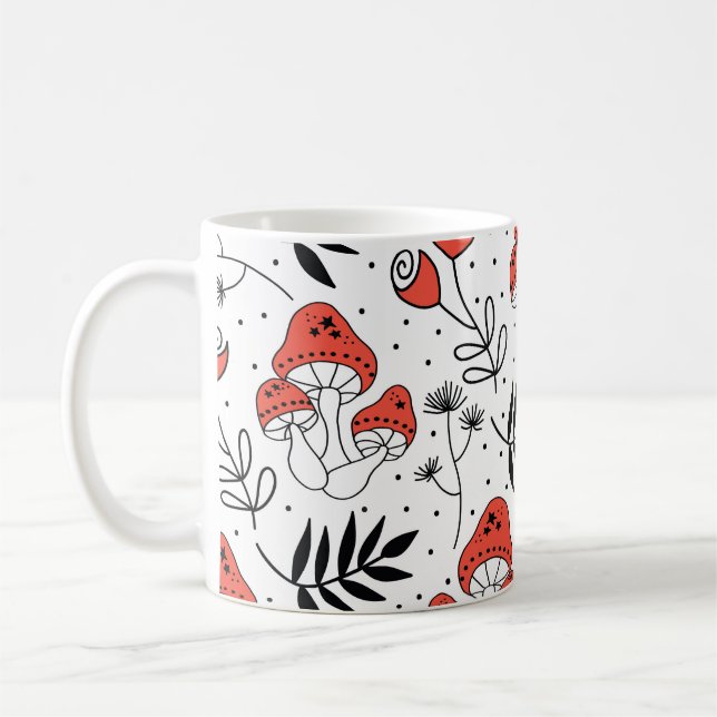 Pilz-Pilz-Art: Natureinrichtung Kaffeetasse (Links)