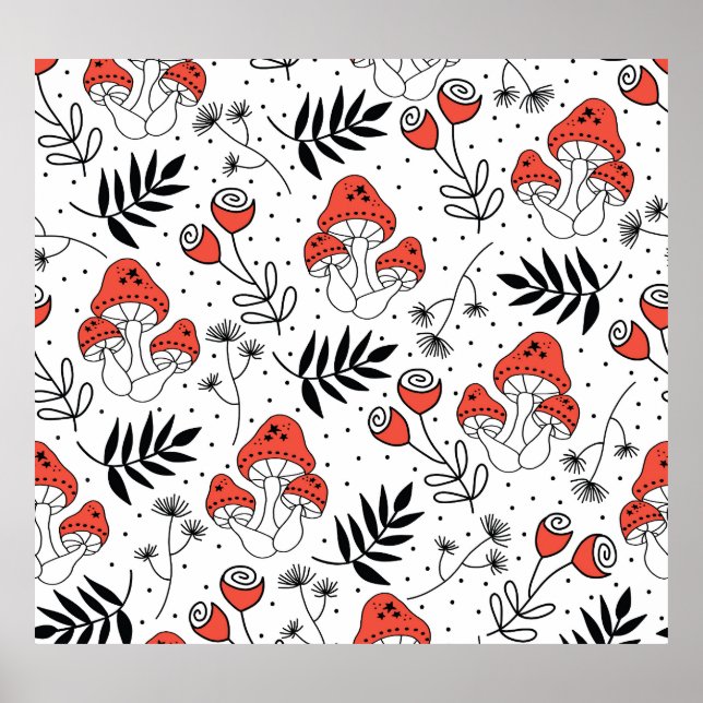 Pilz-Pilz-Art: Natureinrichtung Poster (Vorne)