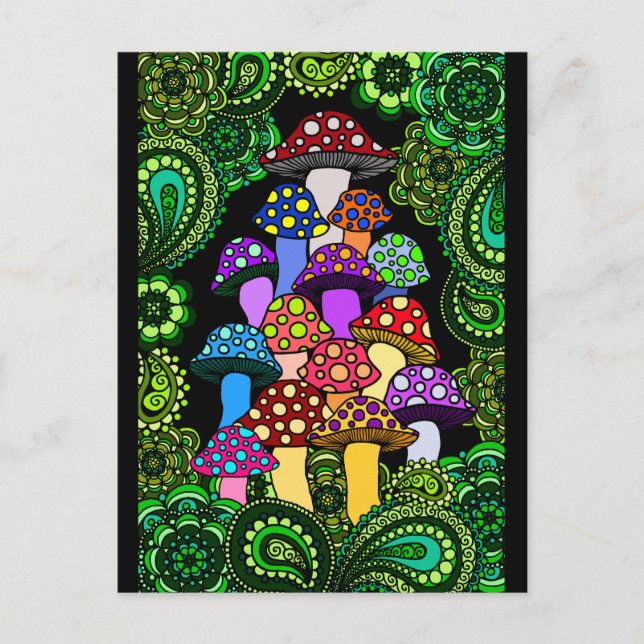 Pilz-Postkarte Postkarte (Vorderseite)