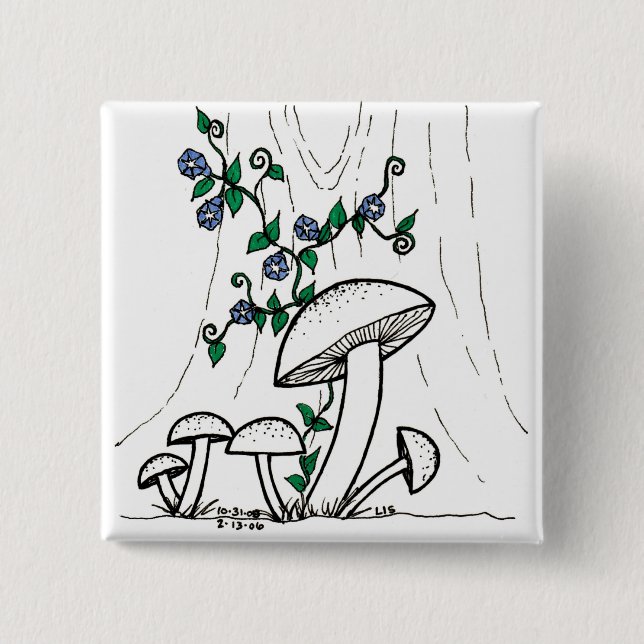 Pilz- u. Windenknopf Button (Vorderseite)