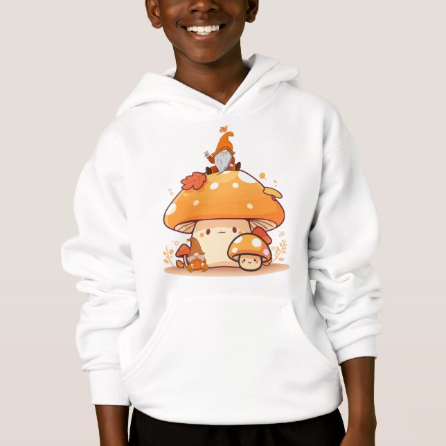 Pilz und Gnome Fall Hoodie (Vorderseite)
