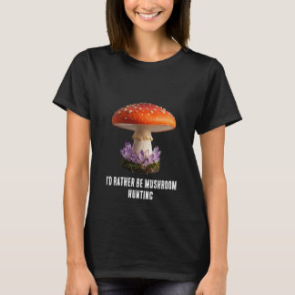 Pilz- und Kristallgrafik T-Shirt