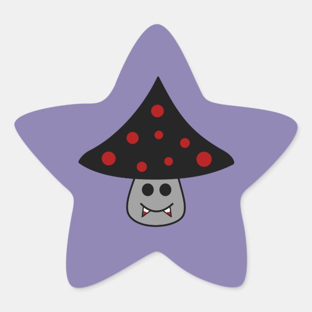 Pilz-Vampir-Aufkleber Stern-Aufkleber (Vorderseite)