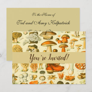 Pilz Vintage Toadstool Antike Kunst Einladung