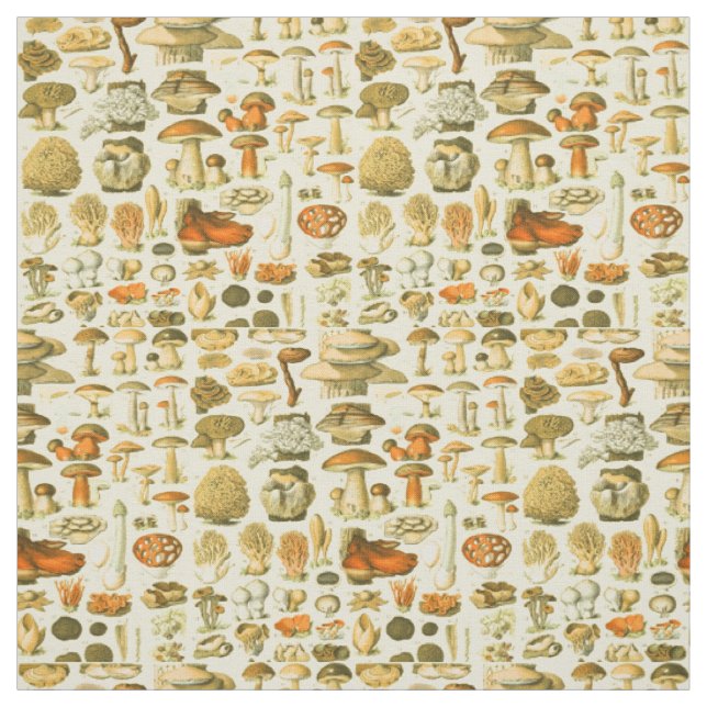 Pilz Vintage Toadstool Antike Kunst Stoff (Muster)