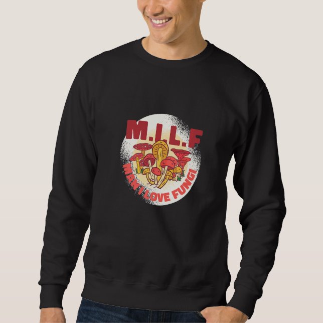 Pilz-Witz-Pilz-Grafikdesign Sweatshirt (Vorderseite)