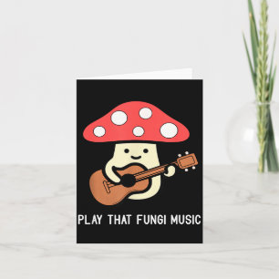 Pilz-Wortspiele spielen diese Fungi-Musik Lustiger Karte
