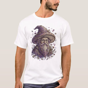 Pilz-Zauberer alter Mann - Mystischer Kristall T-Shirt