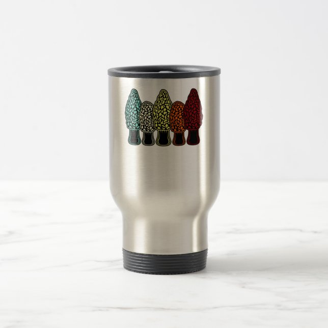 Pilzarten Jagd auf Morels Jäger Mykologen Reisebecher (Mittel)