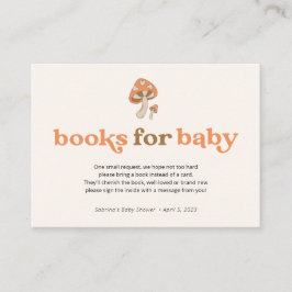 Pilzbücher für Baby | Brown & Orange Begleitkarte